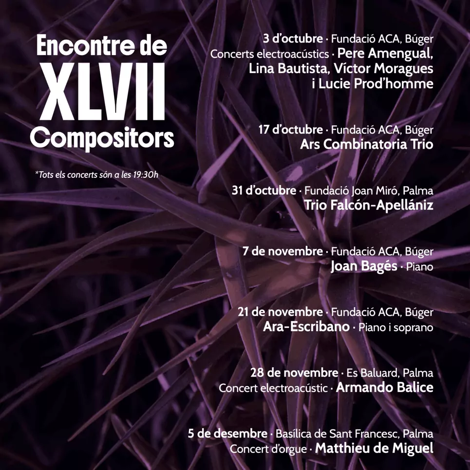 XLVII Encontre de Compositors: música i estrenes a Mallorca